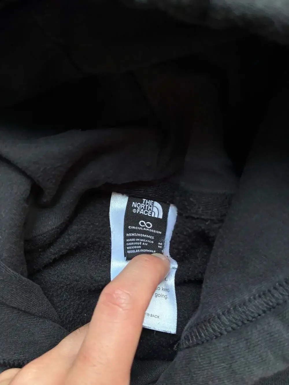 The North Face Circular Design Men's Pullover Hoodie Black with Logo Back Print